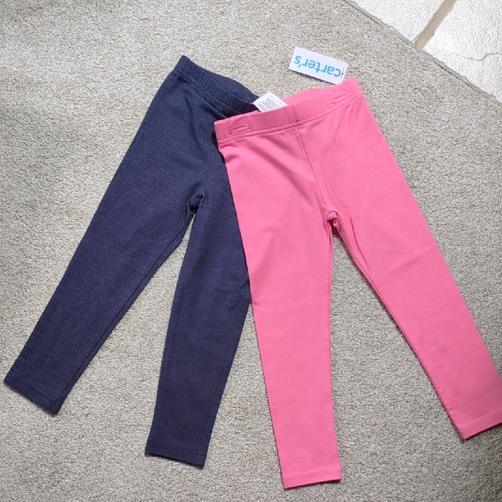 Carter's Bundle of Pink Leggings and Navy Jeggings